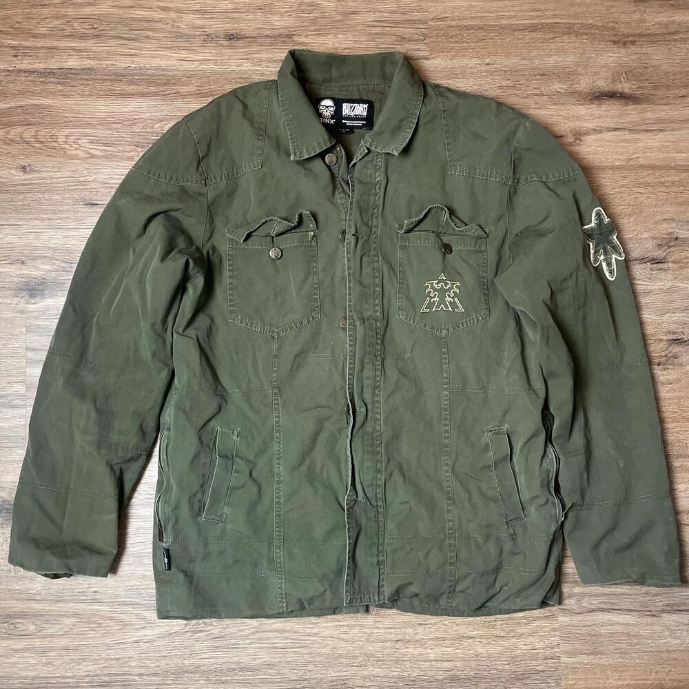 blizzard jinx starcraft 2 terran war machine military men’s army green jacket